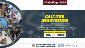 Application for participation in  INNOVATION MONTH – DUBAI 2020 Expo